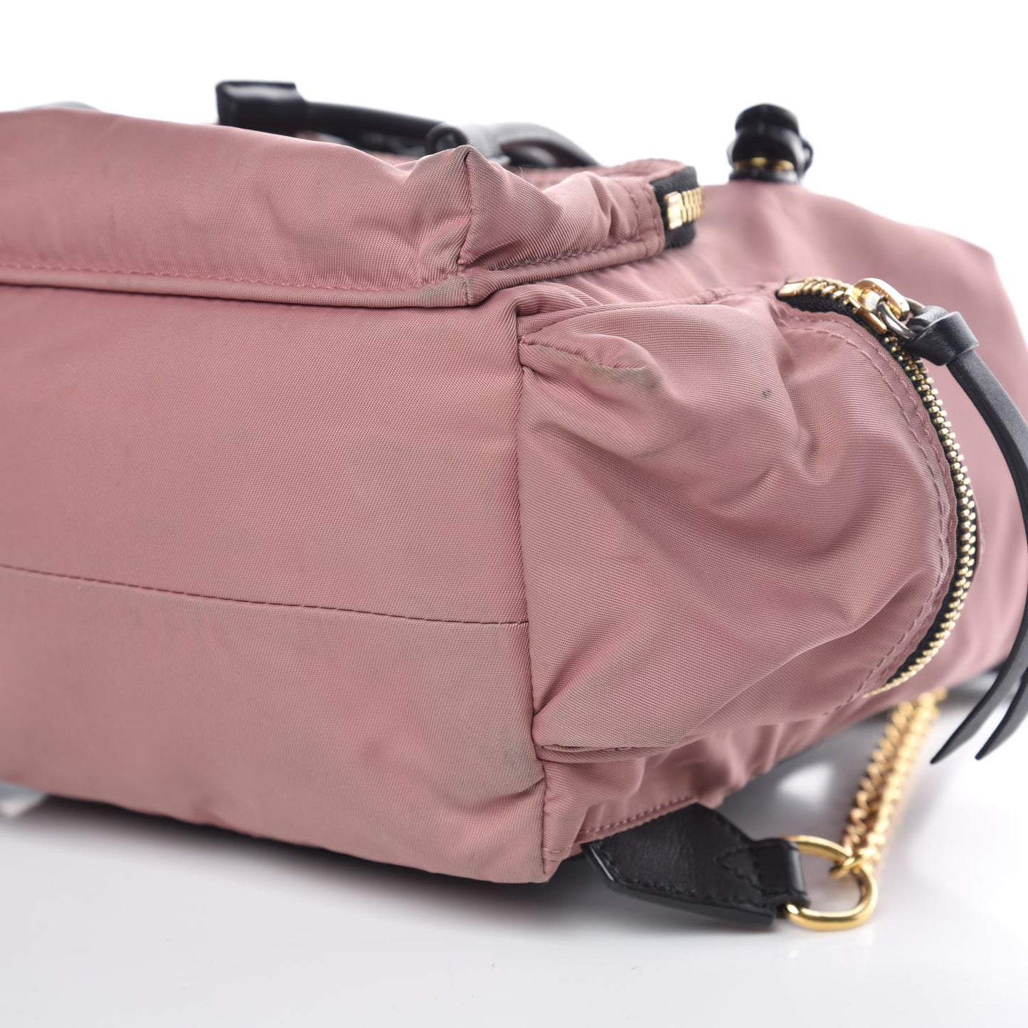 Nylon Small Rucksack Backpack Mauve Pink