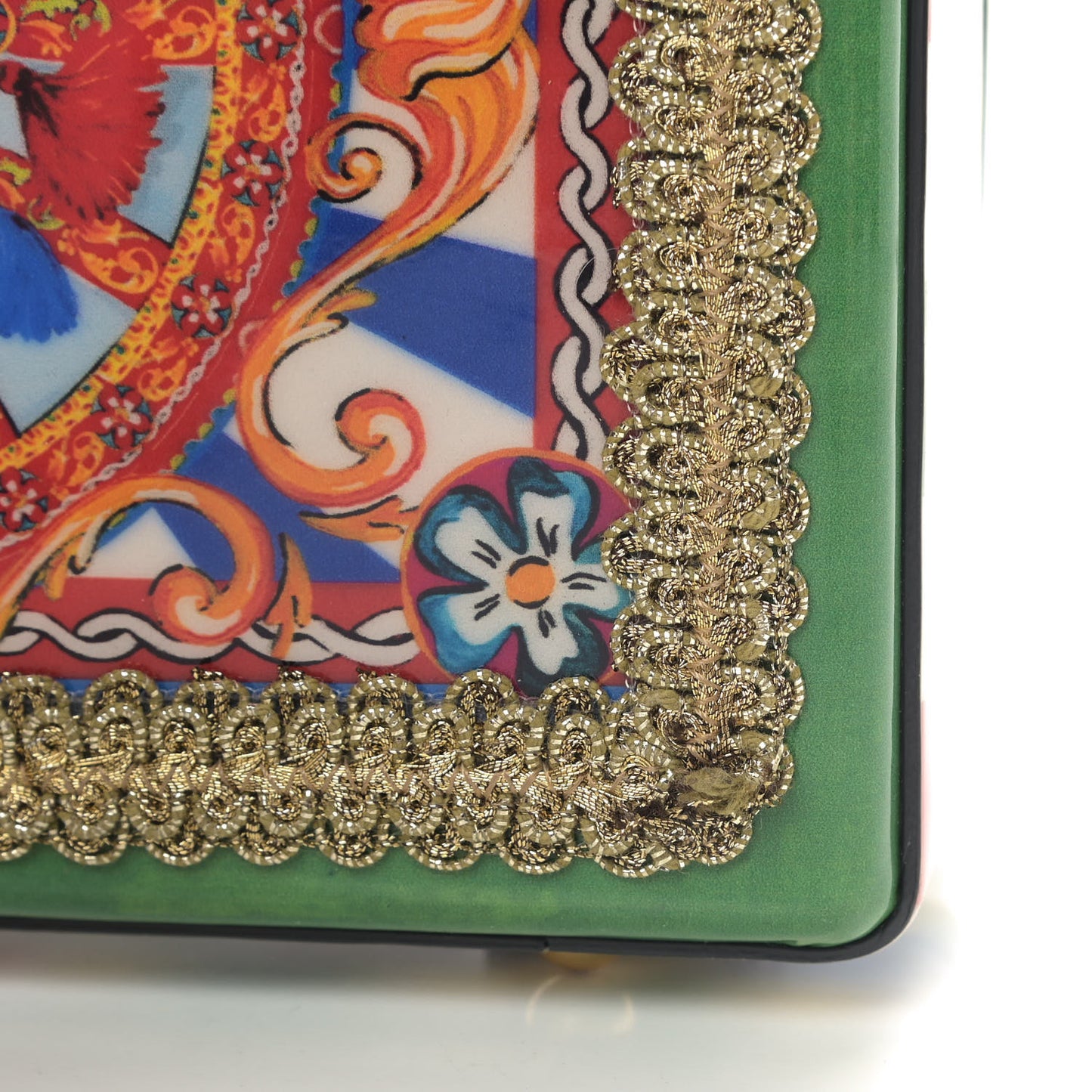 Dauphine Crystal Embellished Teatro Dui Pupi Box Bag Multicolor