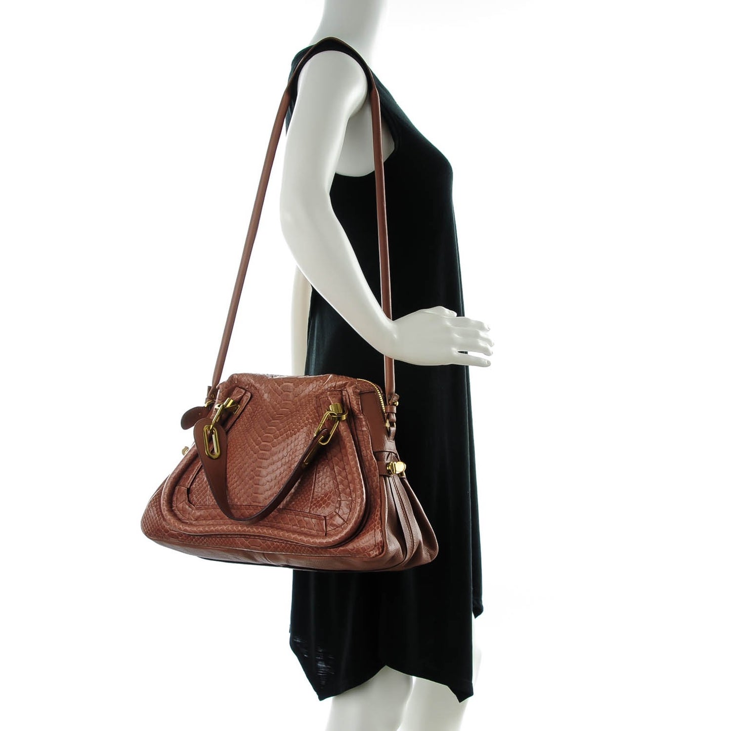 Python Calfskin Medium Paraty Dusty Rose