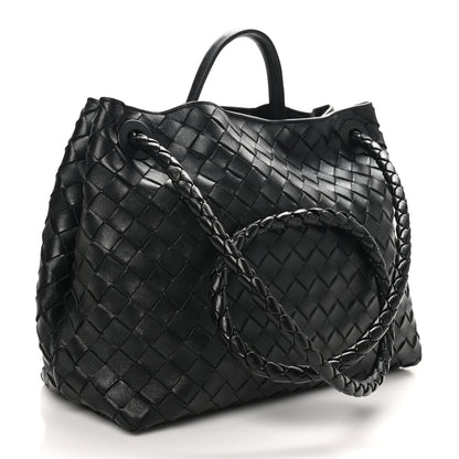 Bottega Veneta Nappa Intrecciato Medium Andiamo Shoulder Bag Black 3 of 9