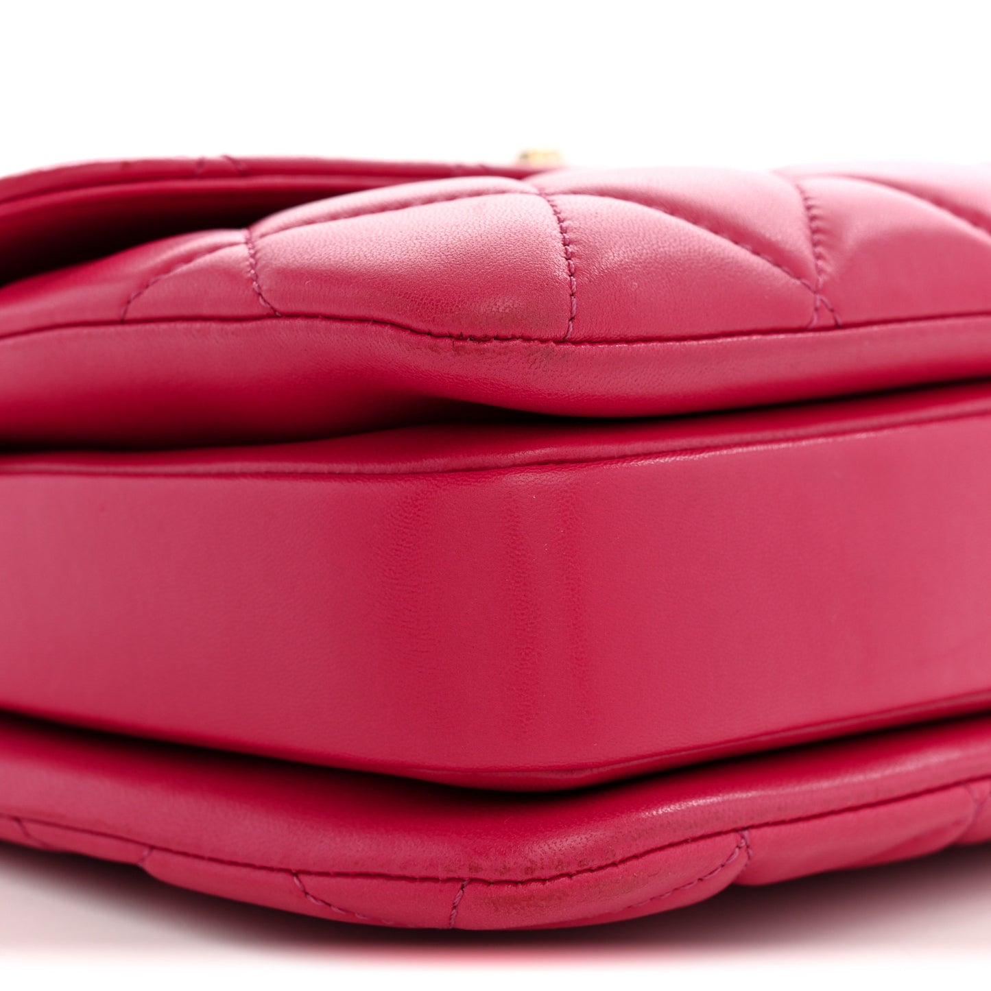 Lambskin Quilted Small Trendy CC Flap Dual Handle Bag Dark Pink