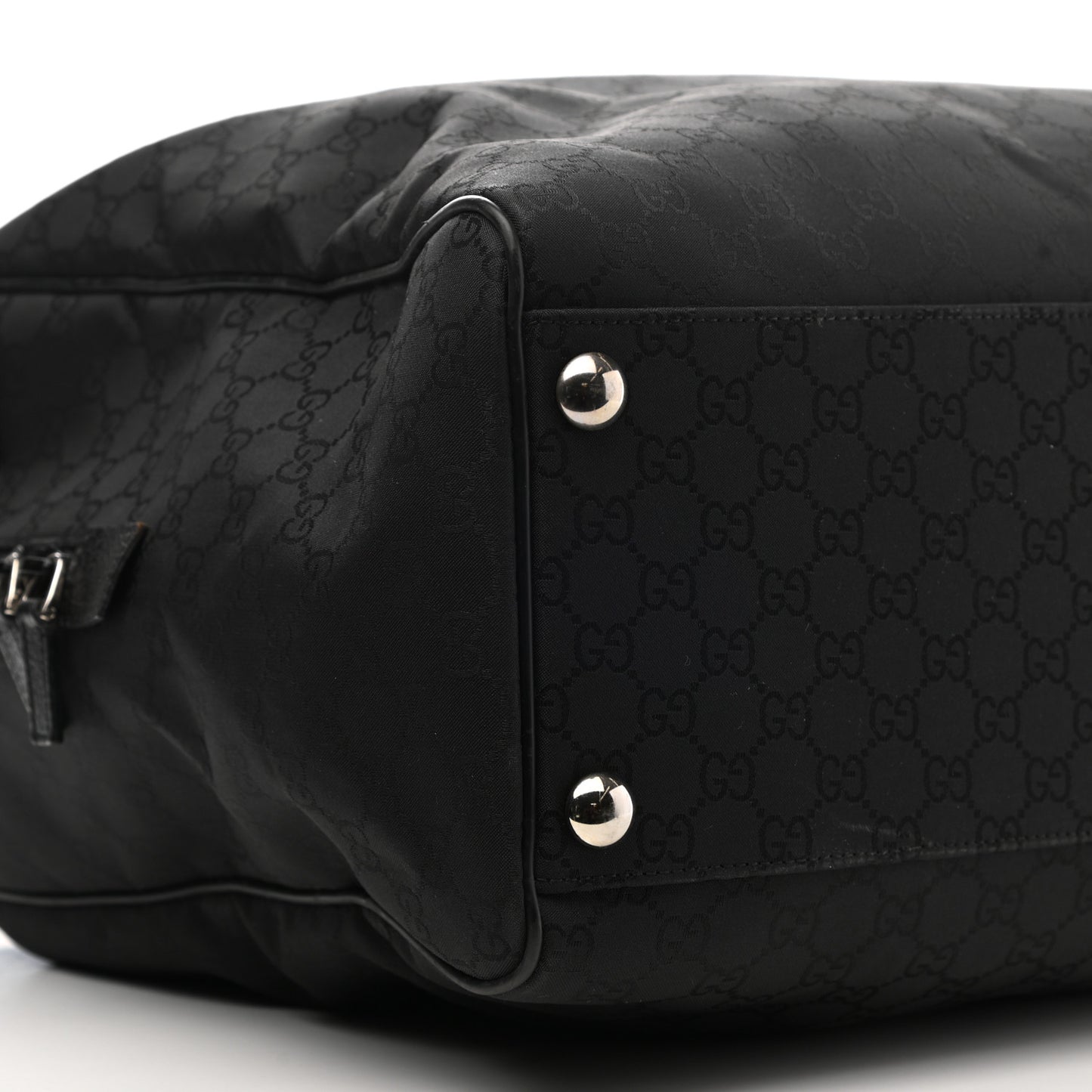 Nylon Monogram Large Duffle Bag Black