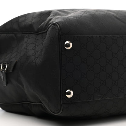 Gucci Nylon Monogram Large Duffle Bag Black 8 of 9
