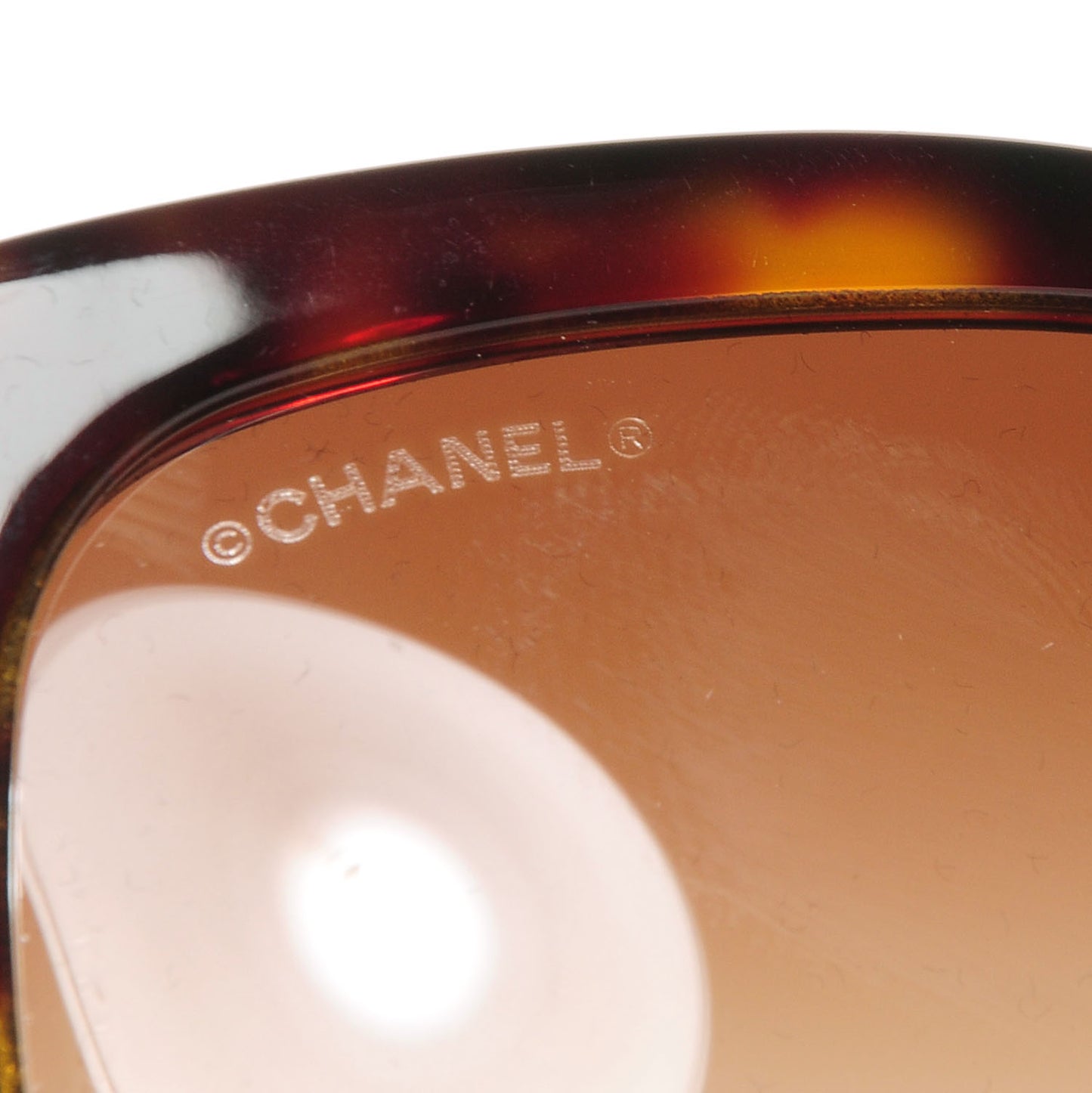 Acetate Metal Chain Square Sunglasses 5305 Brown