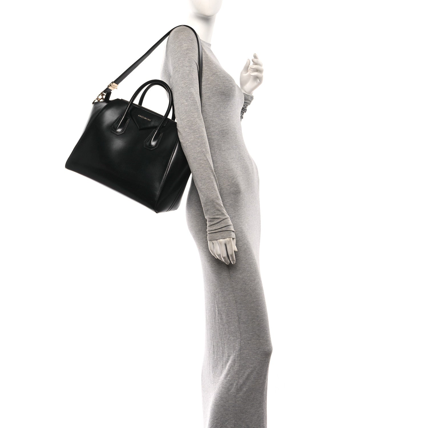 Givenchy Shiny Lord Calfskin Medium Antigona Black 2 of 10