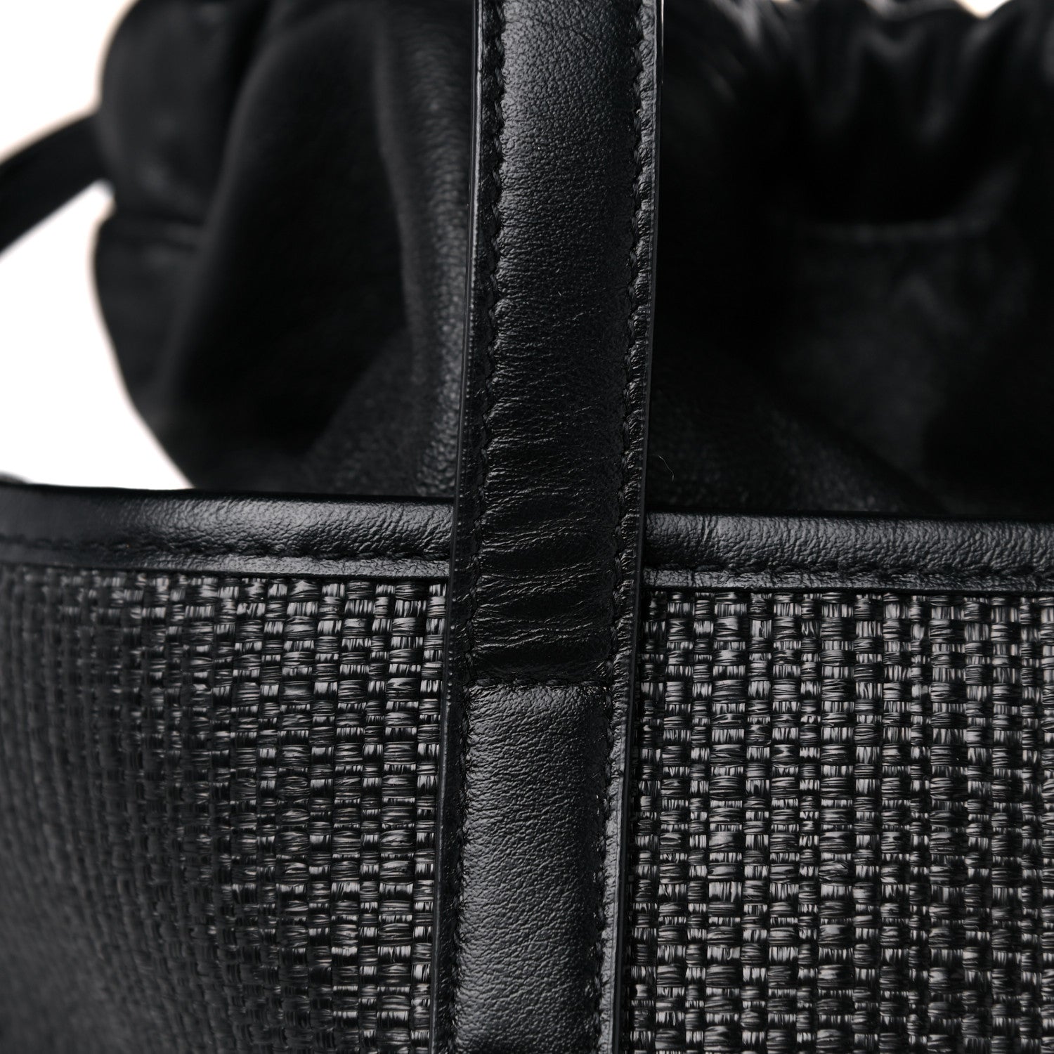 Saint Laurent Linen Canvas Teddy Shopping Bag Black 14 of 14