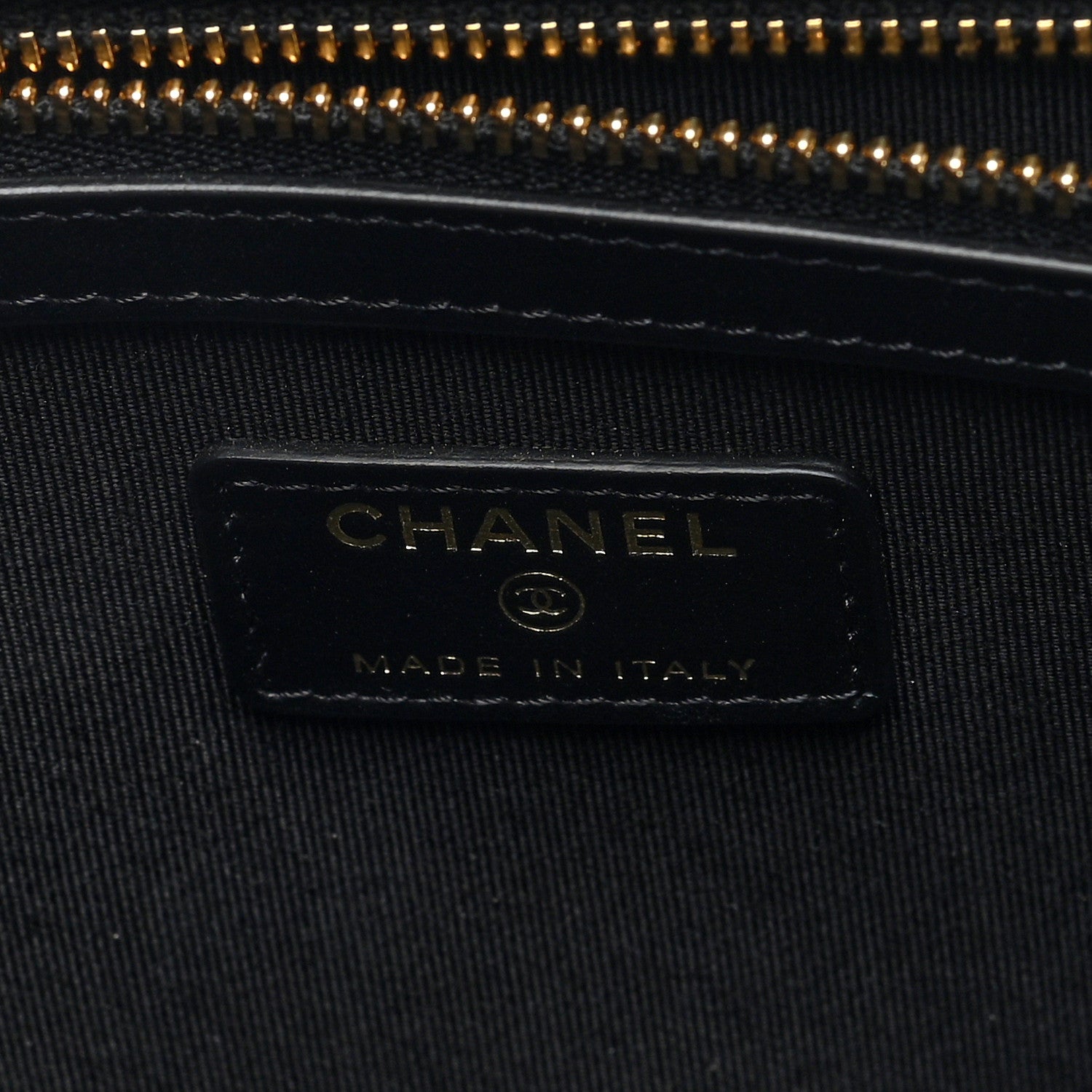 Chanel Patent Calfskin Quilted Large Cosmetic Case Black 6 of 7