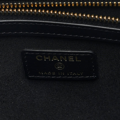 Chanel Patent Calfskin Quilted Large Cosmetic Case Black 6 of 7