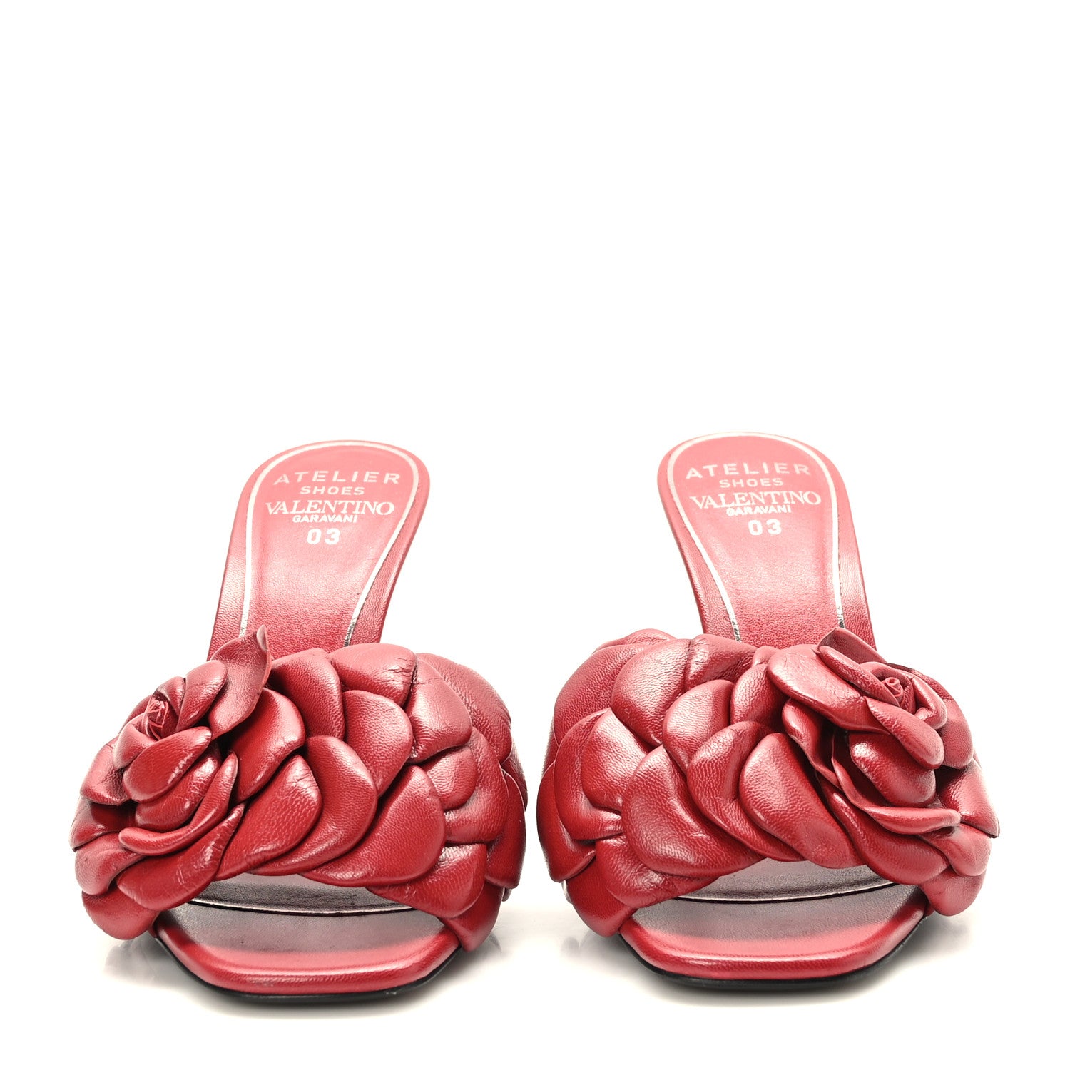 Valentino Garavani Kidskin Atelier 03 Rose Edition 90mm Slide Sandals 36 Rosso Valentino 2 of 7