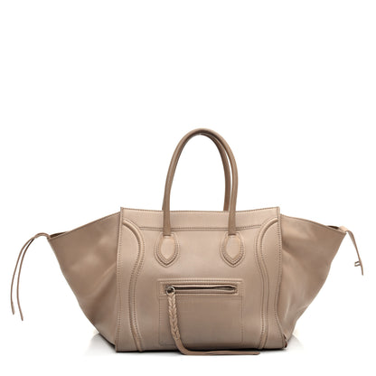 Celine Supple Calfskin Medium Phantom Luggage Beige 1 of 10