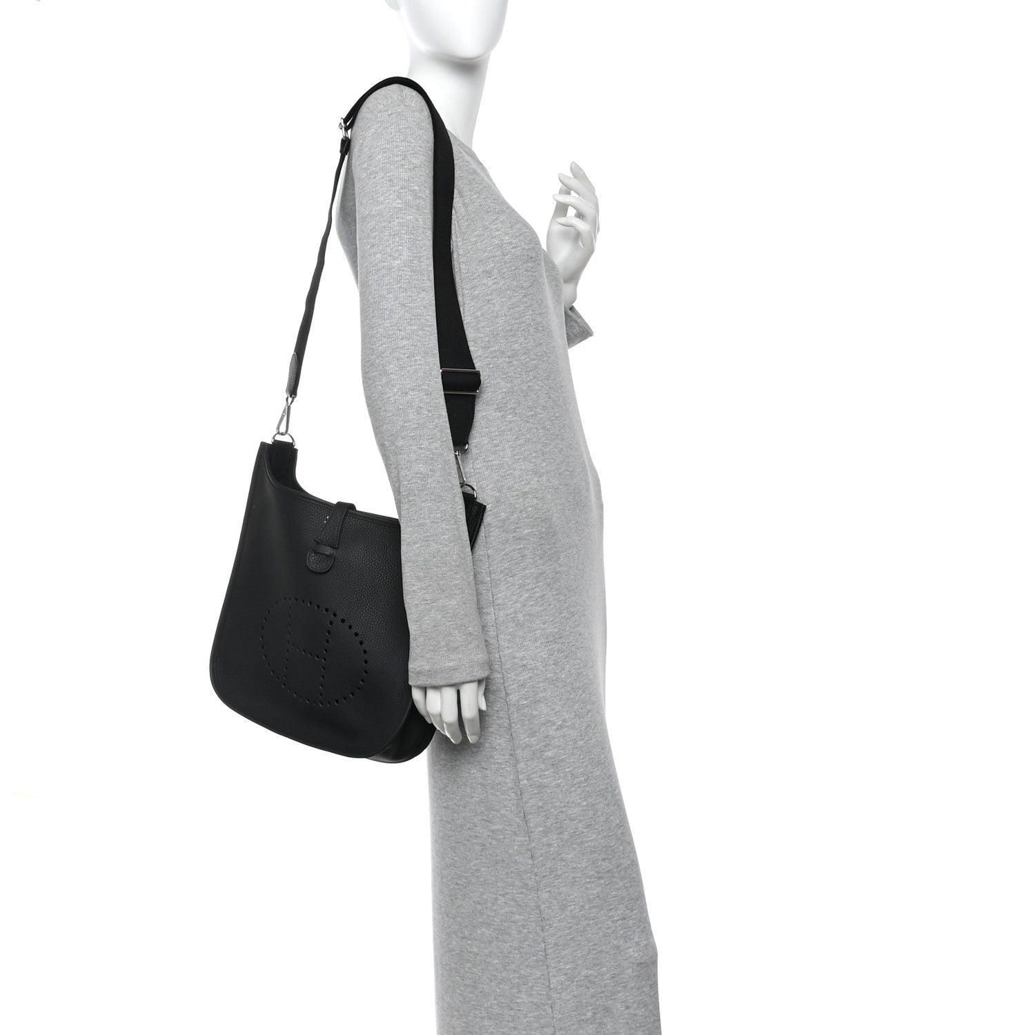 Hermes Taurillon Clemence EVELYNE III PM Black 2 of 11