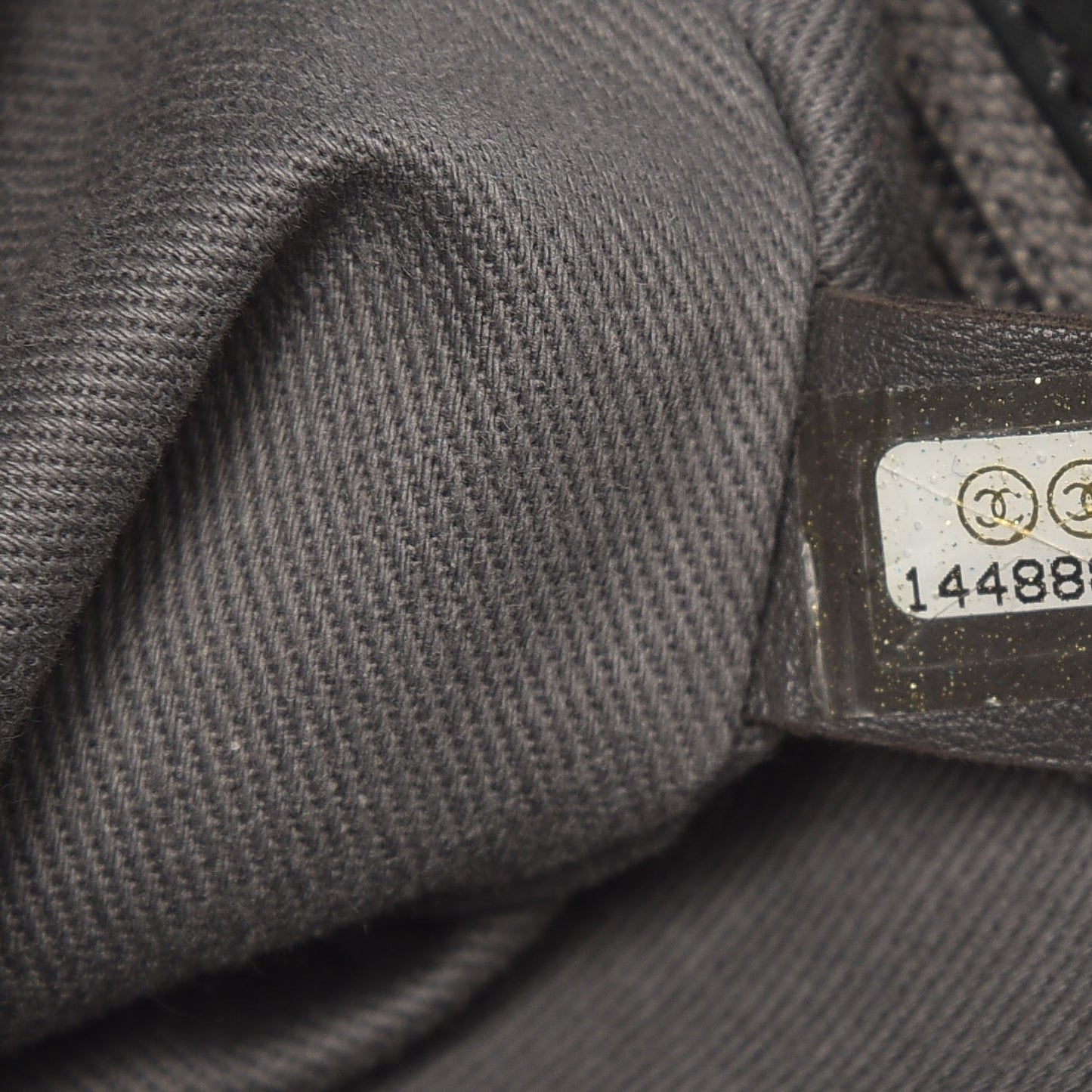 Iridescent Calfskin Glint Flap Black