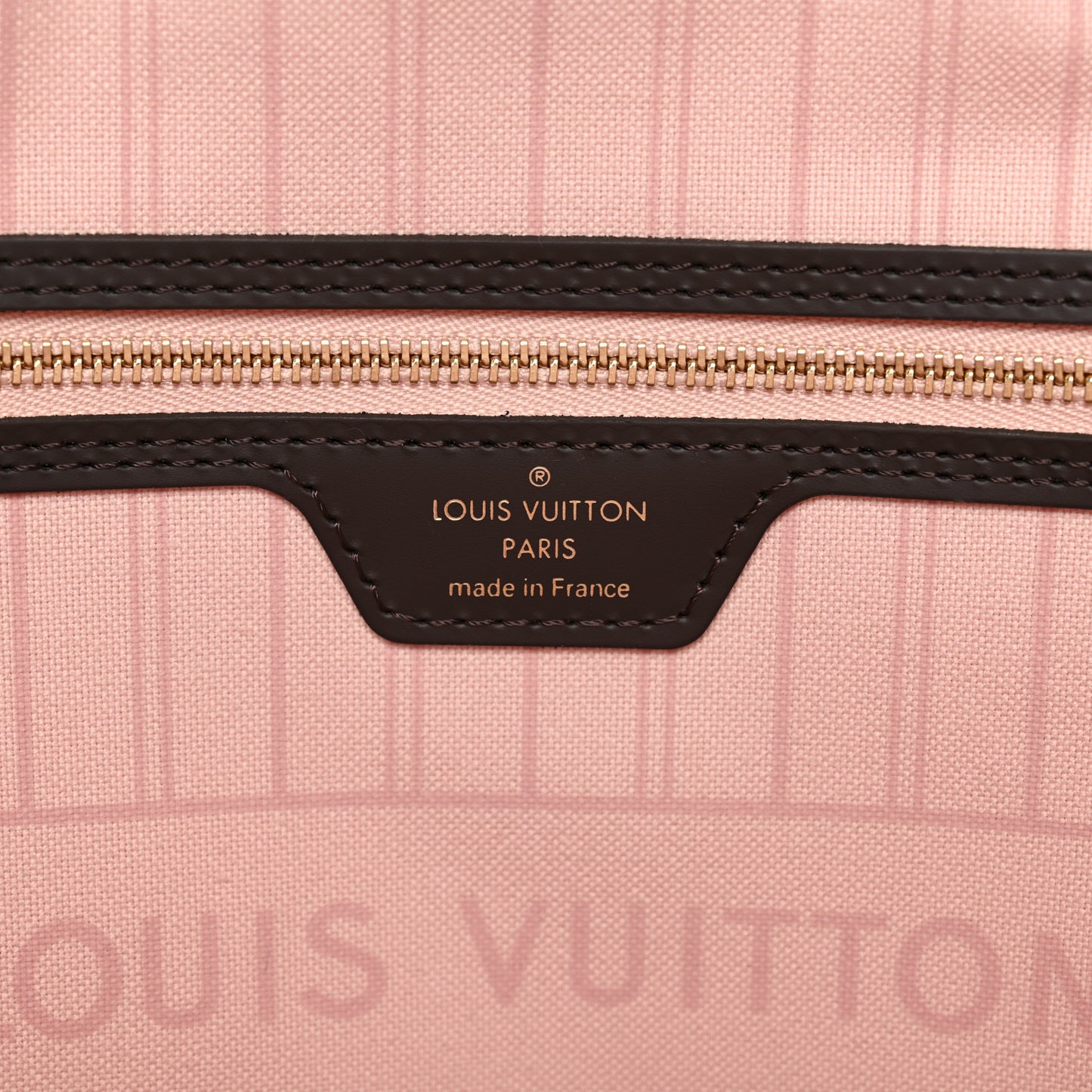 Damier Ebene Braided Neverfull MM  Pink