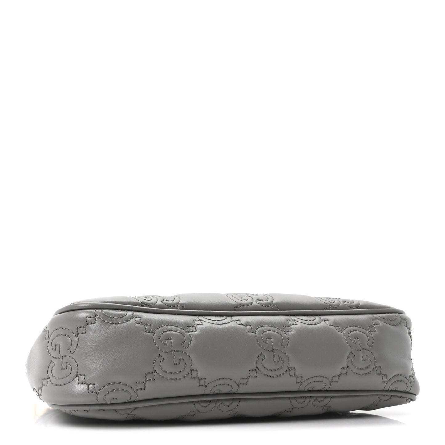 Calfskin GG Matelasse Chain Handbag Dusty Grey Natural