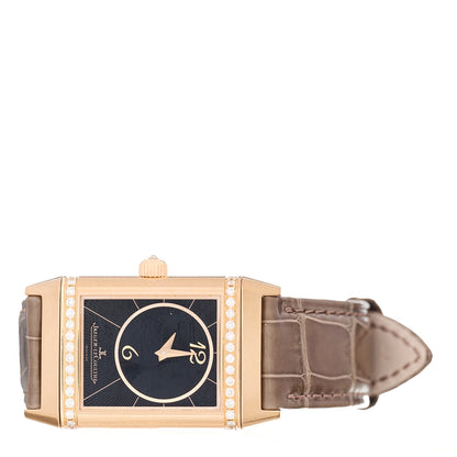 Jaeger-LeCoultre 18K Rose Gold Diamond 23mm Reverso Classic Duetto Manual Winding Watch Q2562402 5 of 7
