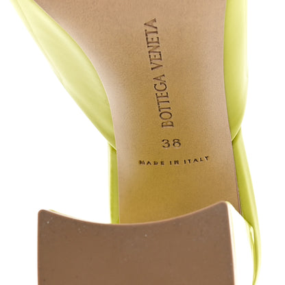 Bottega Veneta Supergloss Patent Tower 90mm Mule Pumps 38 Kiwi 8 of 10
