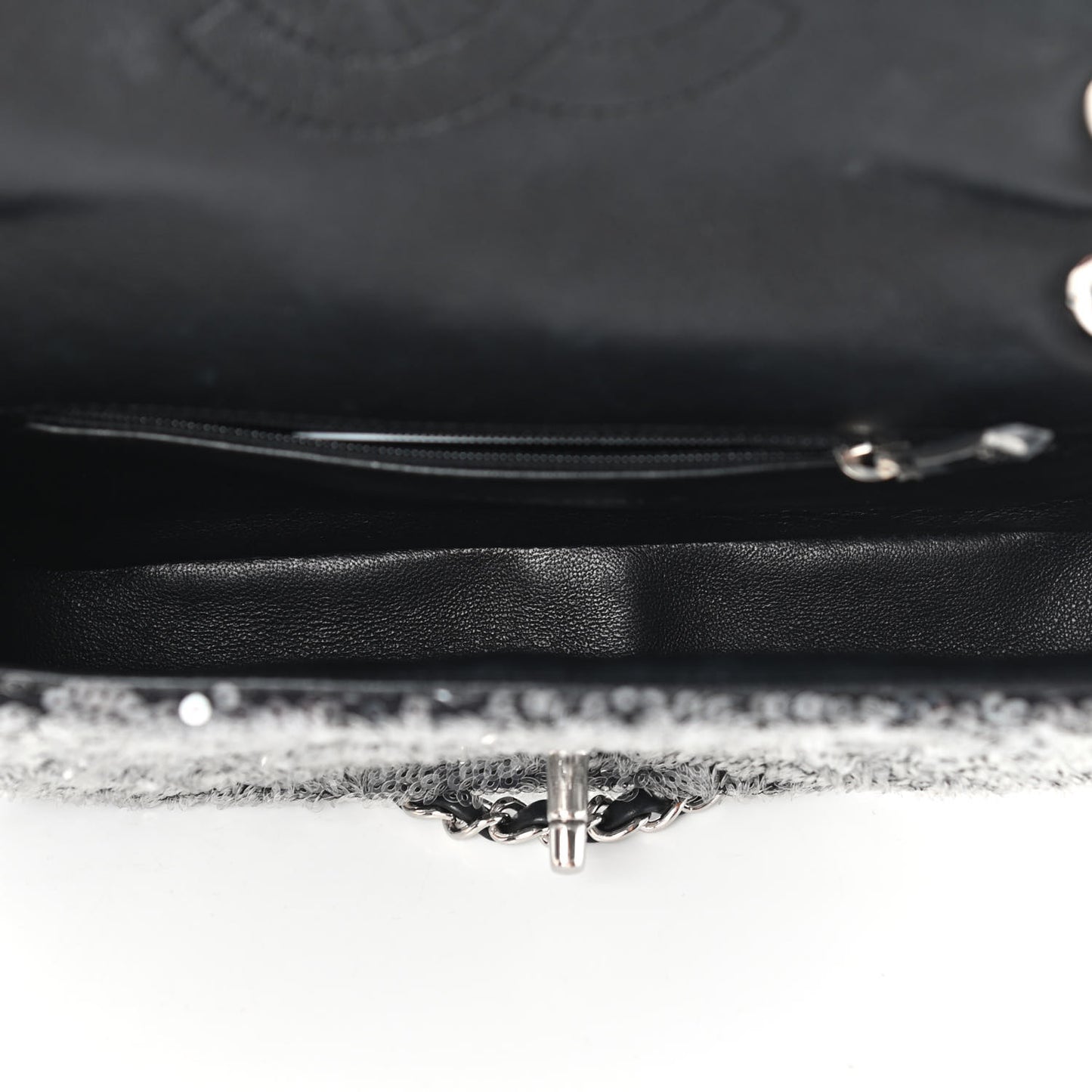 Sequin Medium Single Flap Silver