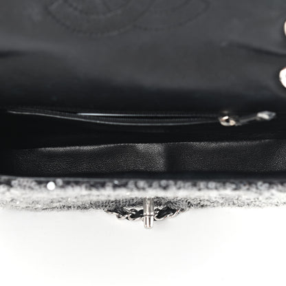 Chanel Sequin Medium Single Flap Silver 5 of 9