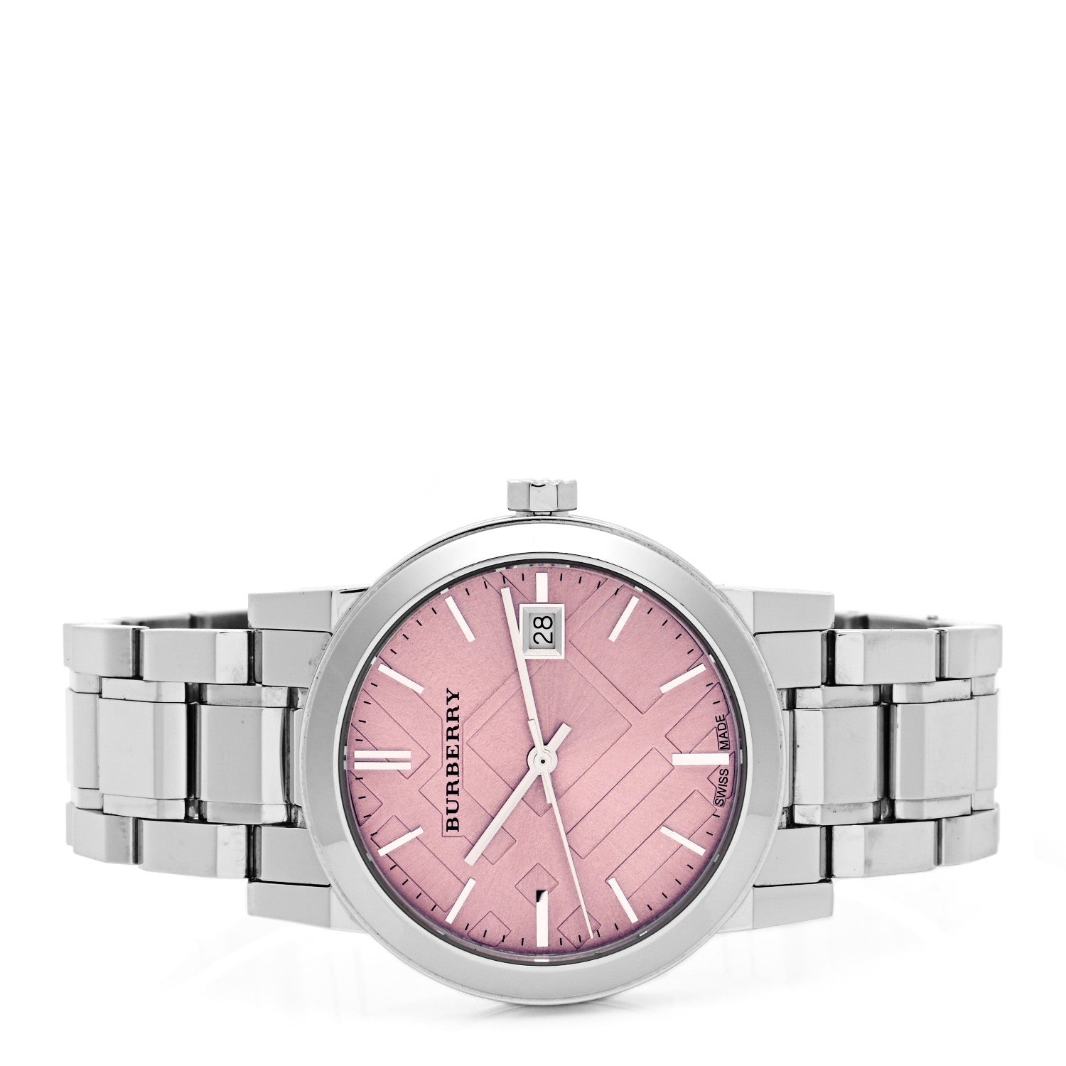 Burberry Stainless Steel 34mm The City Quartz Watch Pink BU9124 2 of 5
