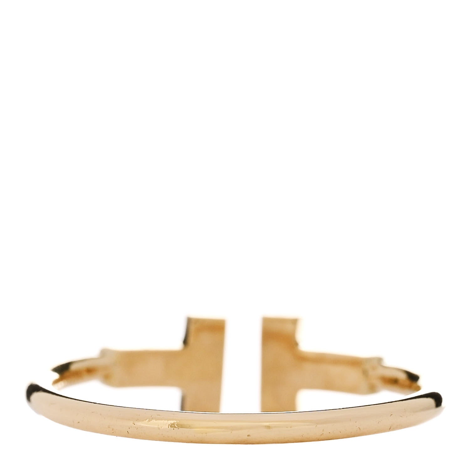 Tiffany 18K Yellow Gold Diamond T Wire Ring 60 9 3 of 5