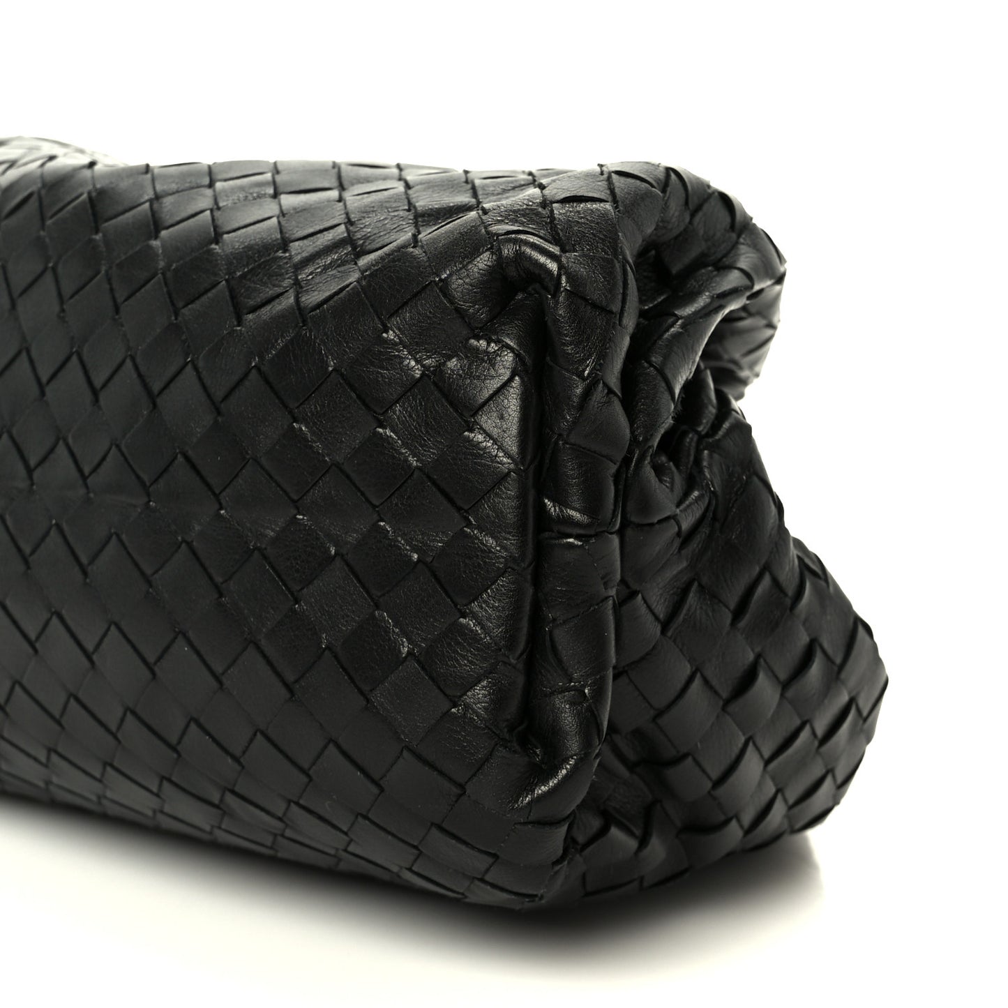 Nappa Maxi Intreccio The Pouch Oversized Clutch Black