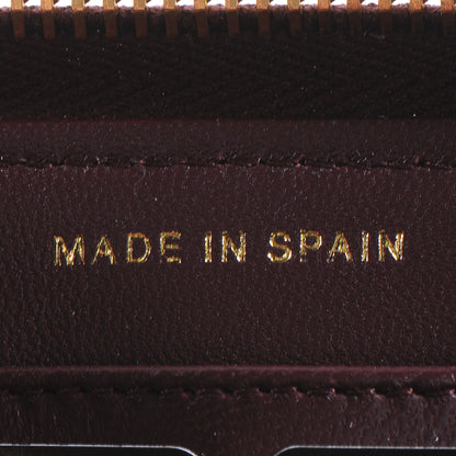 Chanel Lambskin Quilted Zip Around Wallet Burgundy 8 of 9