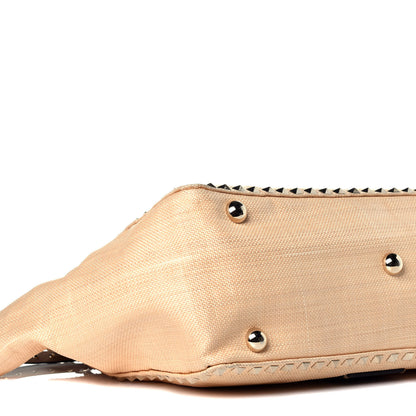 Valentino Garavani Raffia Medium Rockstud Tote Natural 8 of 9