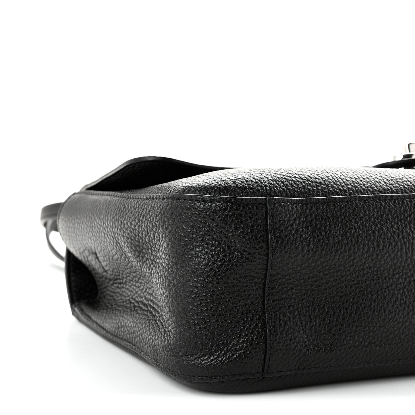 Grained Calfskin Small Souplissimo Maxi Flap Black