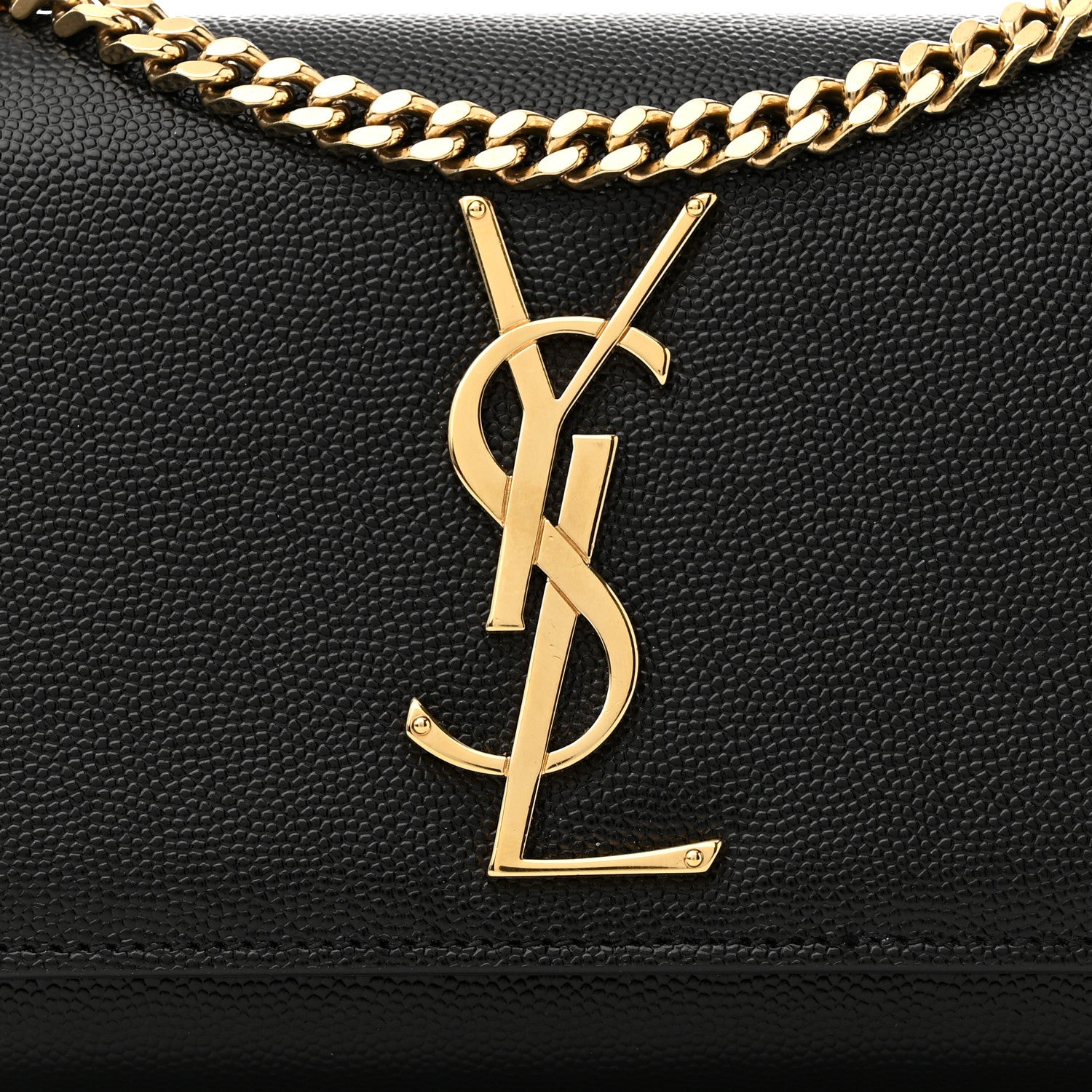 Saint Laurent Grain De Poudre Small Monogram Kate Satchel Black 8 of 11