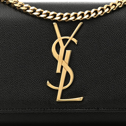 Saint Laurent Grain De Poudre Small Monogram Kate Satchel Black 8 of 11