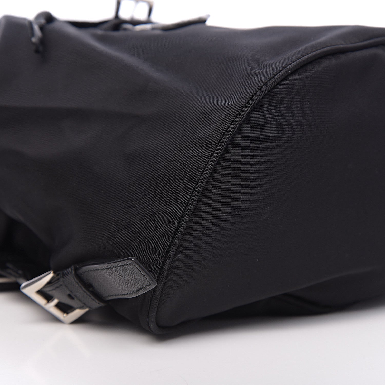 Prada Nylon Vela Saffiano Medium Cinch Backpack Black 6 of 9