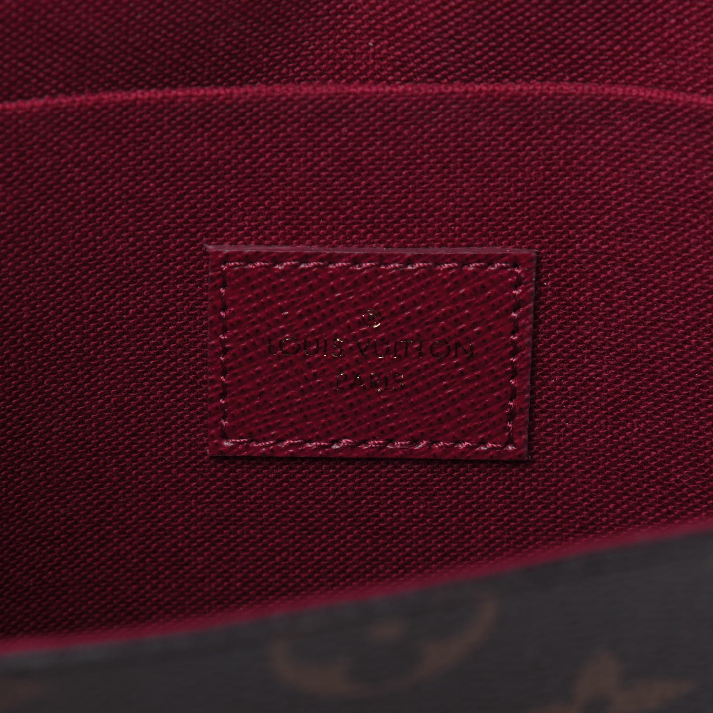 Monogram Pochette Felicie Chain Wallet Fuchsia