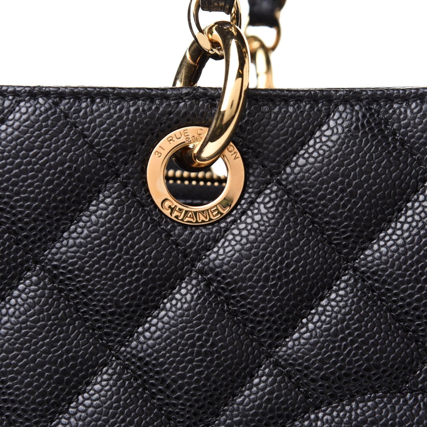 Chanel Caviar Quilted Grand Shopping Tote GST Black 8 of 11