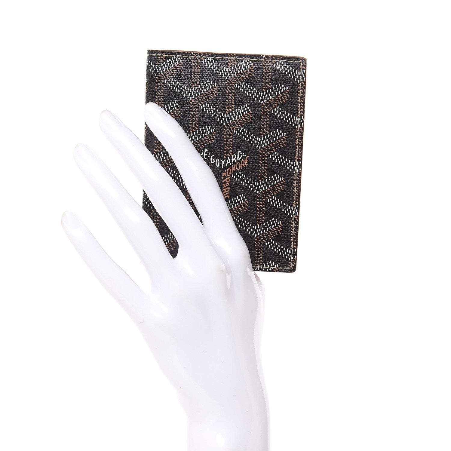 Goyard Goyardine Saint Marc Folding Card Case Black Gold 2 of 7