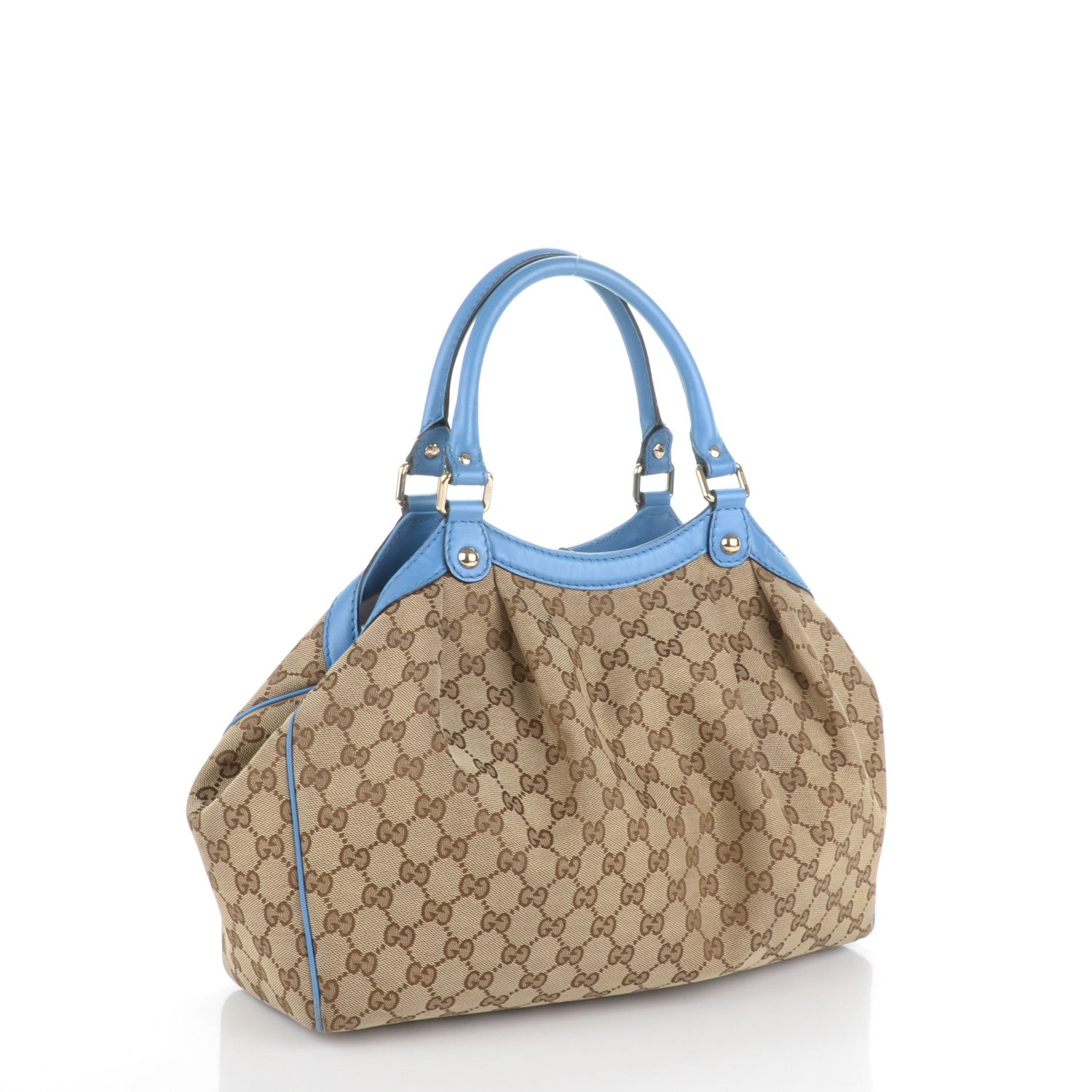 Gucci Monogram Medium Sukey Tote Blue 2 of 19