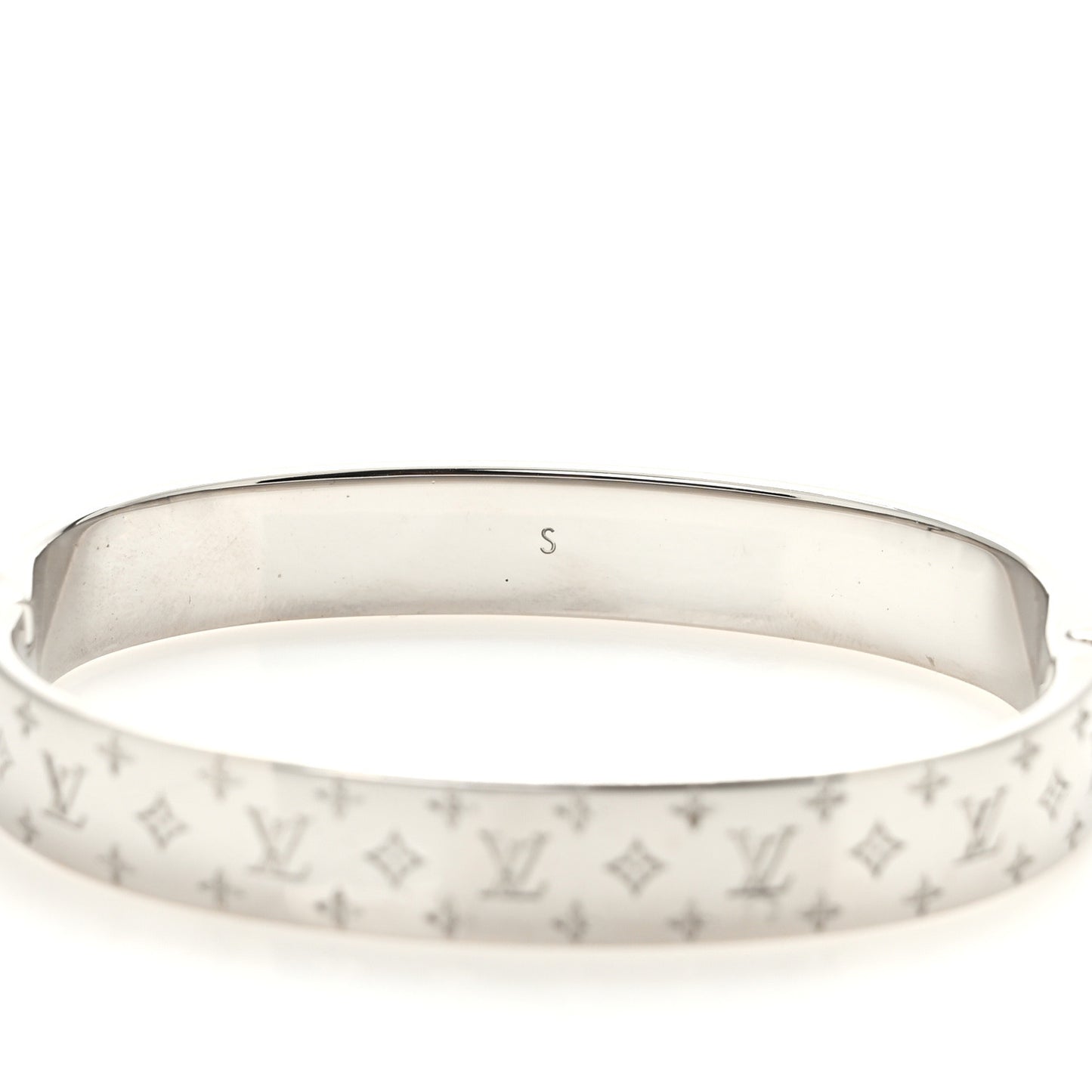 Brass Palladium Plated Nanogram Cuff S Silver