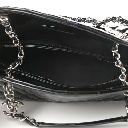 Chanel Patent Quilted Medium Just Mademoiselle Bowling Bag Black 5 of 10