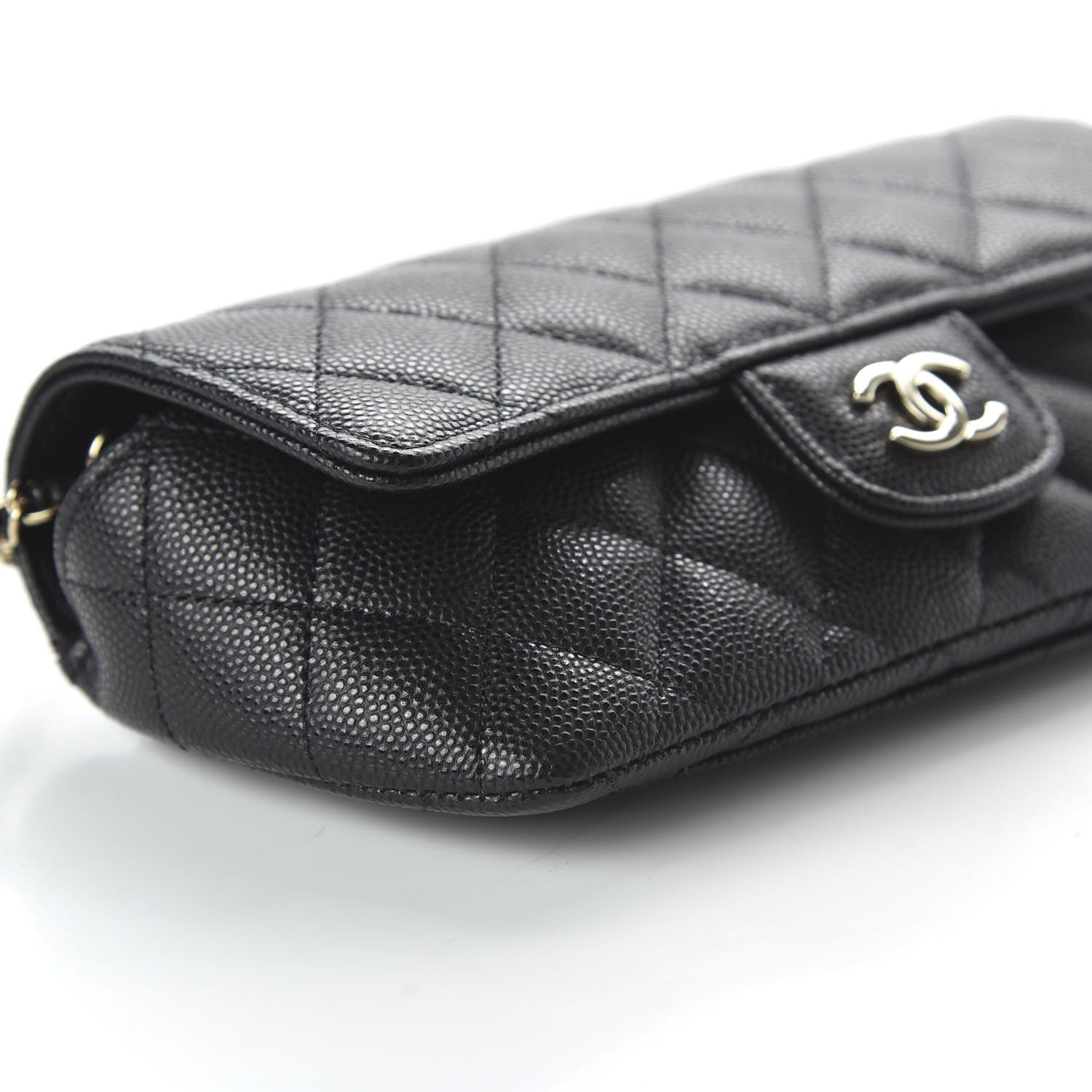 Chanel Caviar Quilted Glasses Case With Chain Black 6 of 12