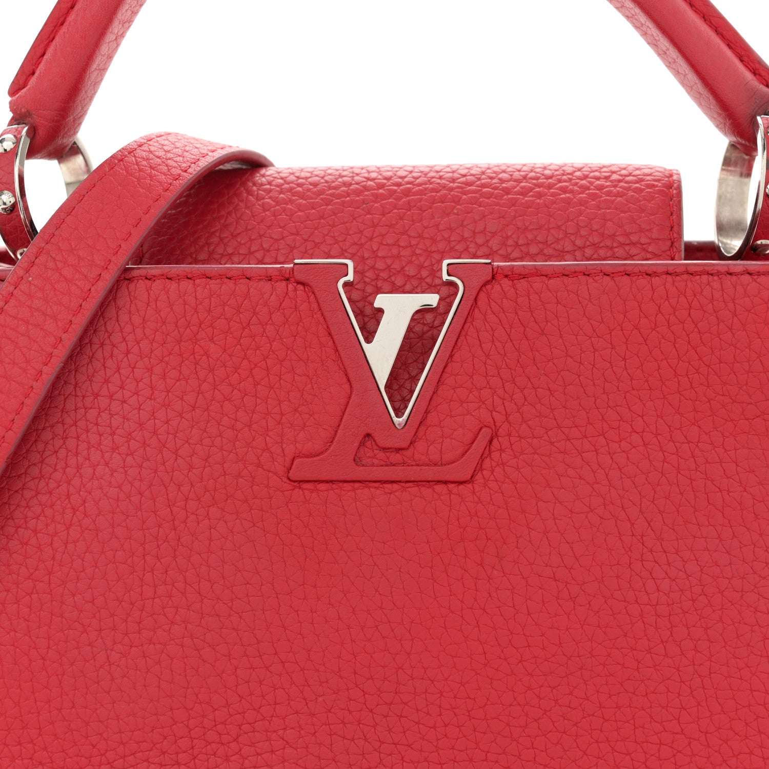 Louis Vuitton Taurillon Capucines BB Rubis 7 of 16