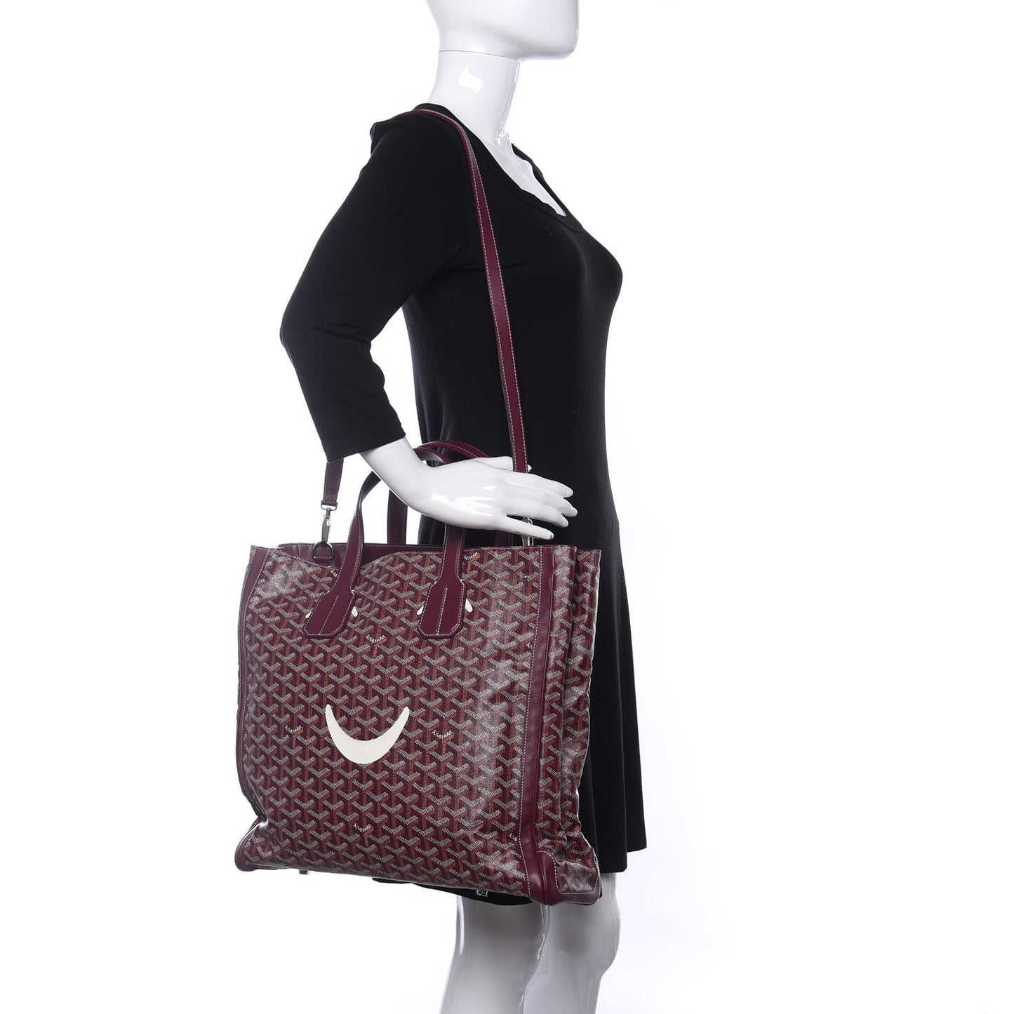 Goyardine Voltaire Smile Tote Burgundy