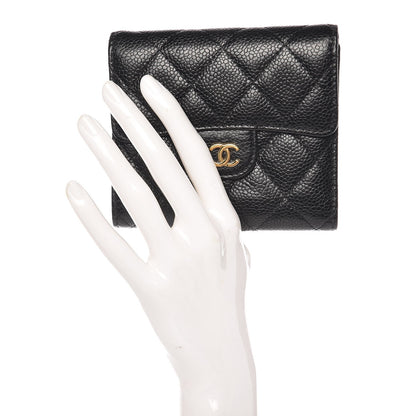 Chanel Caviar Quilted Compact Flap Wallet Black 2 of 8