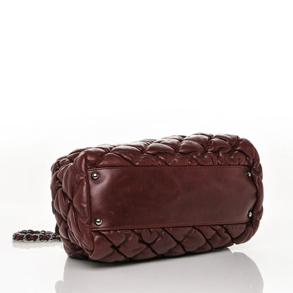 Chanel Calfskin Bubble Quilt Bowler Bordeaux 4 of 7