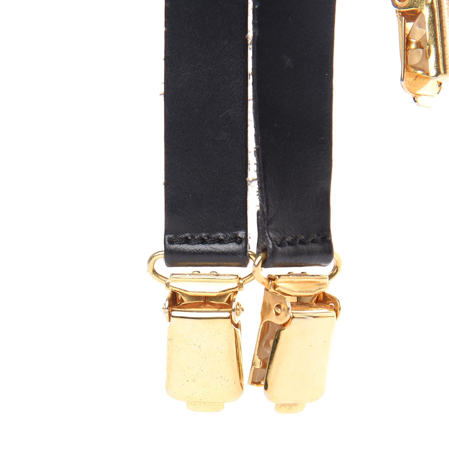 Chanel Logo Suspenders Black White 5 of 6