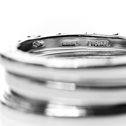 Bulgari 18K White Gold B.Zero1 Two-Band Ring 52 6 3 of 5