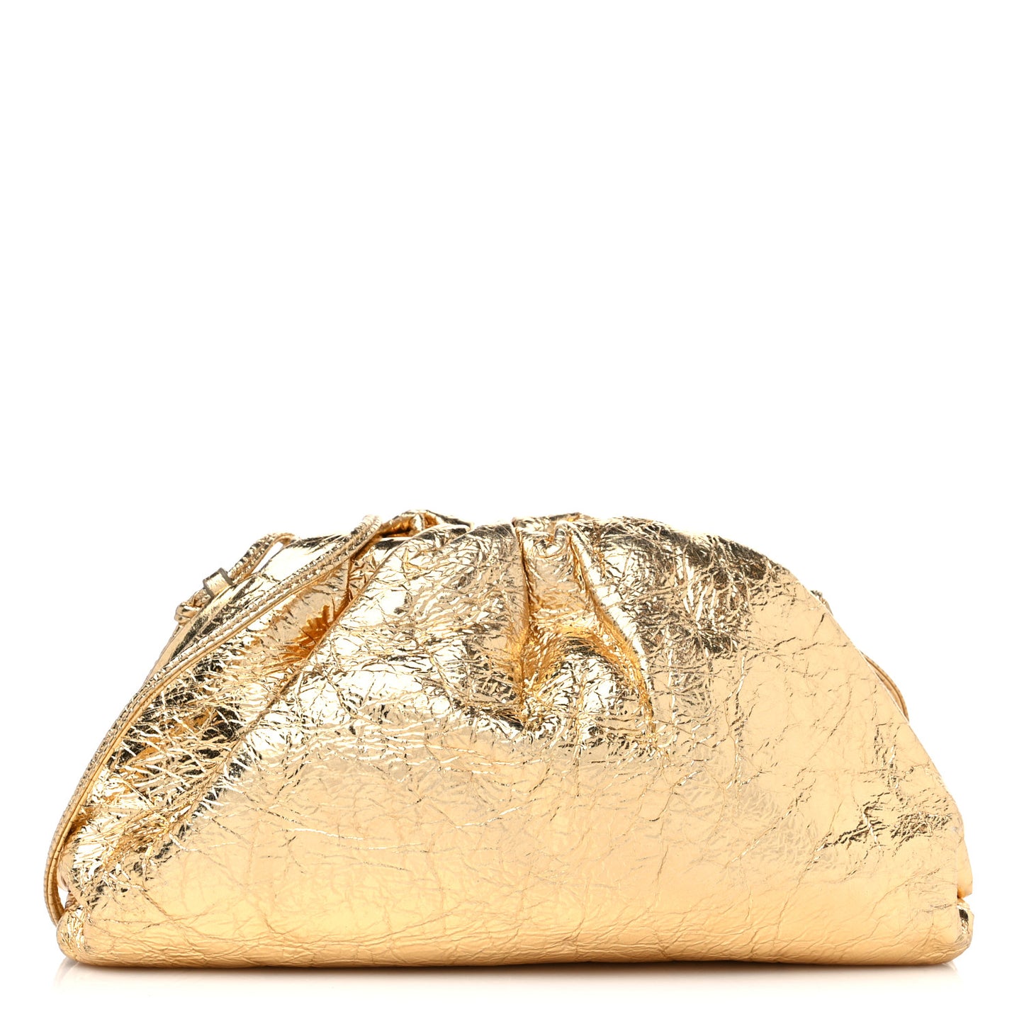 Metallic Crinkled Lambskin The Mini Pouch Oro