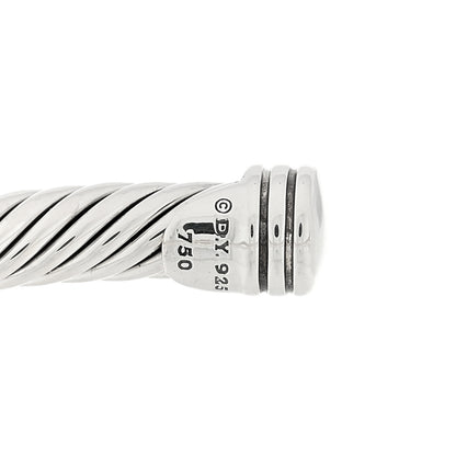 David Yurman Sterling Silver 18K Yellow Gold 4mm X Station Cable Bracelet 3 of 4