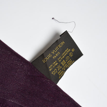 Louis Vuitton Silk Lurex Wool Monogram Shine Shawl Amarante 6 of 8