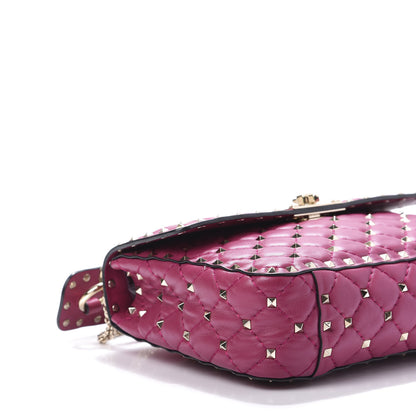 Valentino Garavani Nappa Medium Rockstud Spike Shoulder Bag Deep Cyclamin 10 of 12