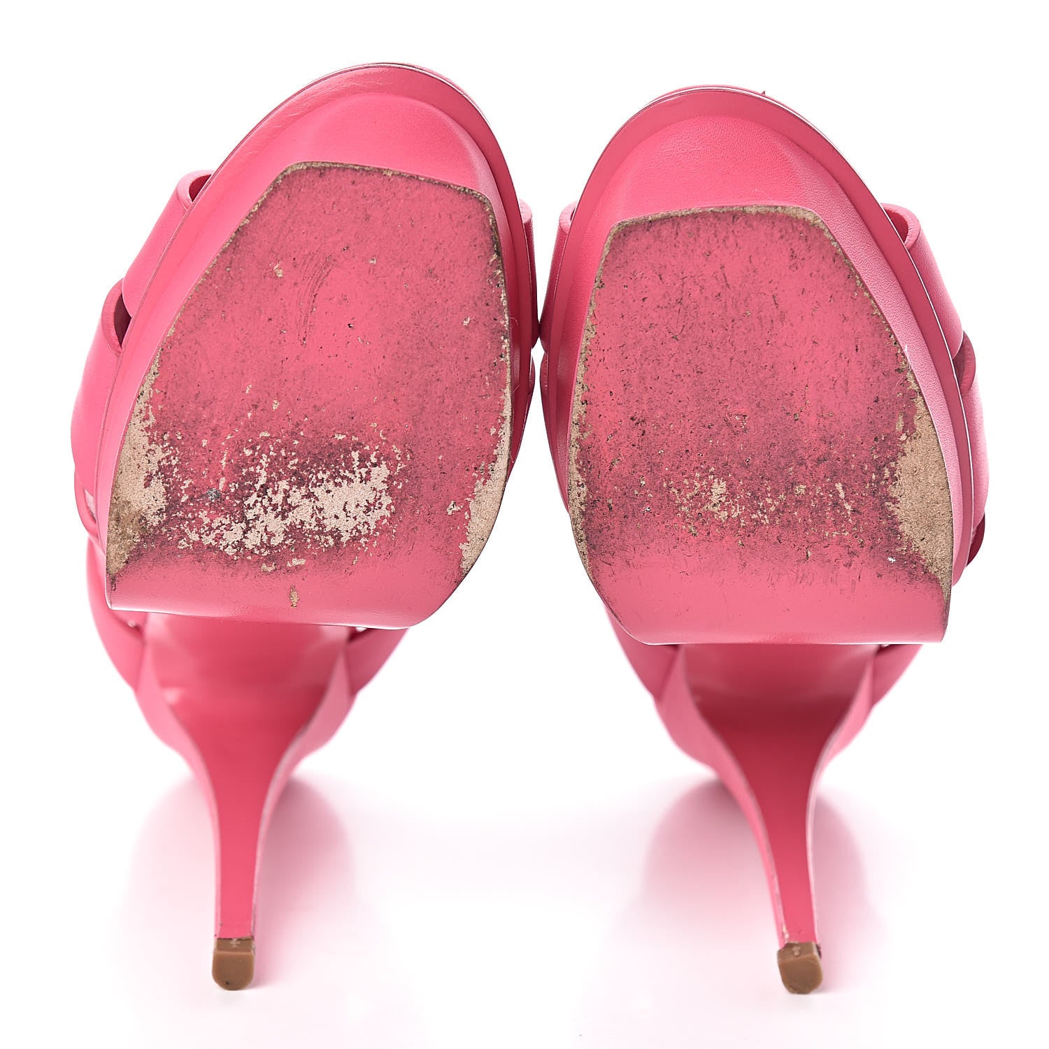 Saint Laurent Calfskin Tribute 105 Platform Sandals 37.5 Rose Clair 8 of 10