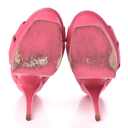 Saint Laurent Calfskin Tribute 105 Platform Sandals 37.5 Rose Clair 8 of 10